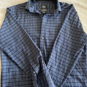 Jos A  banks mens dress shirt blue